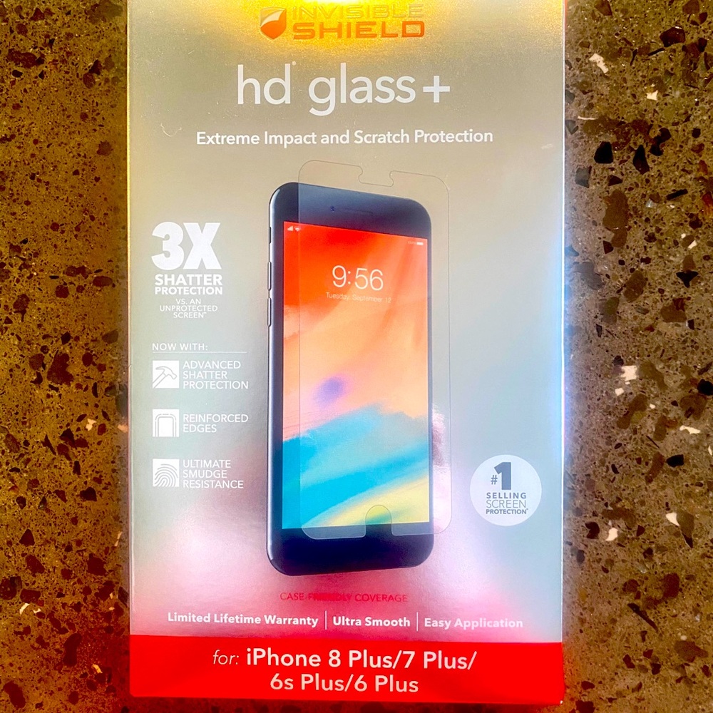 Zagg HD Glass Plus Screen Protecter | iPhone 8 +